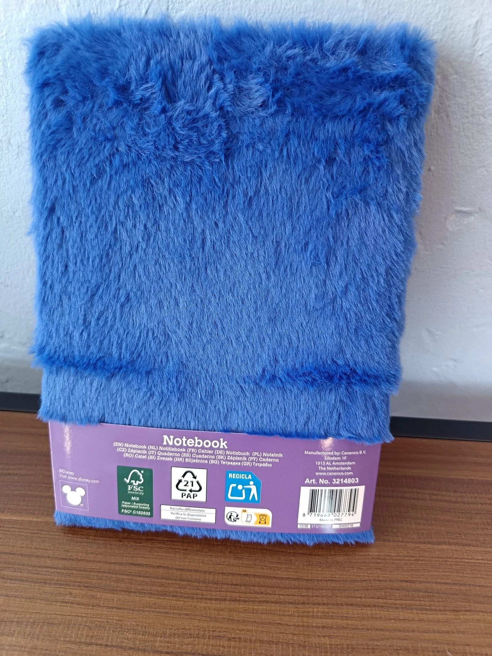 Bloco de notas Stitch Disney capa de pelúcia azul novo – photo 2